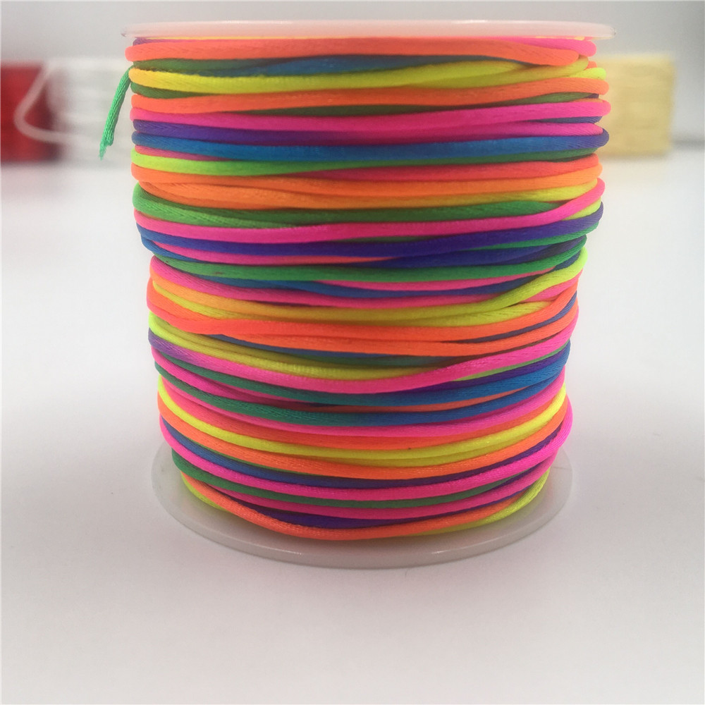 Ribbon Wired Satin - Радужный плетёный шнур для макраме, 1