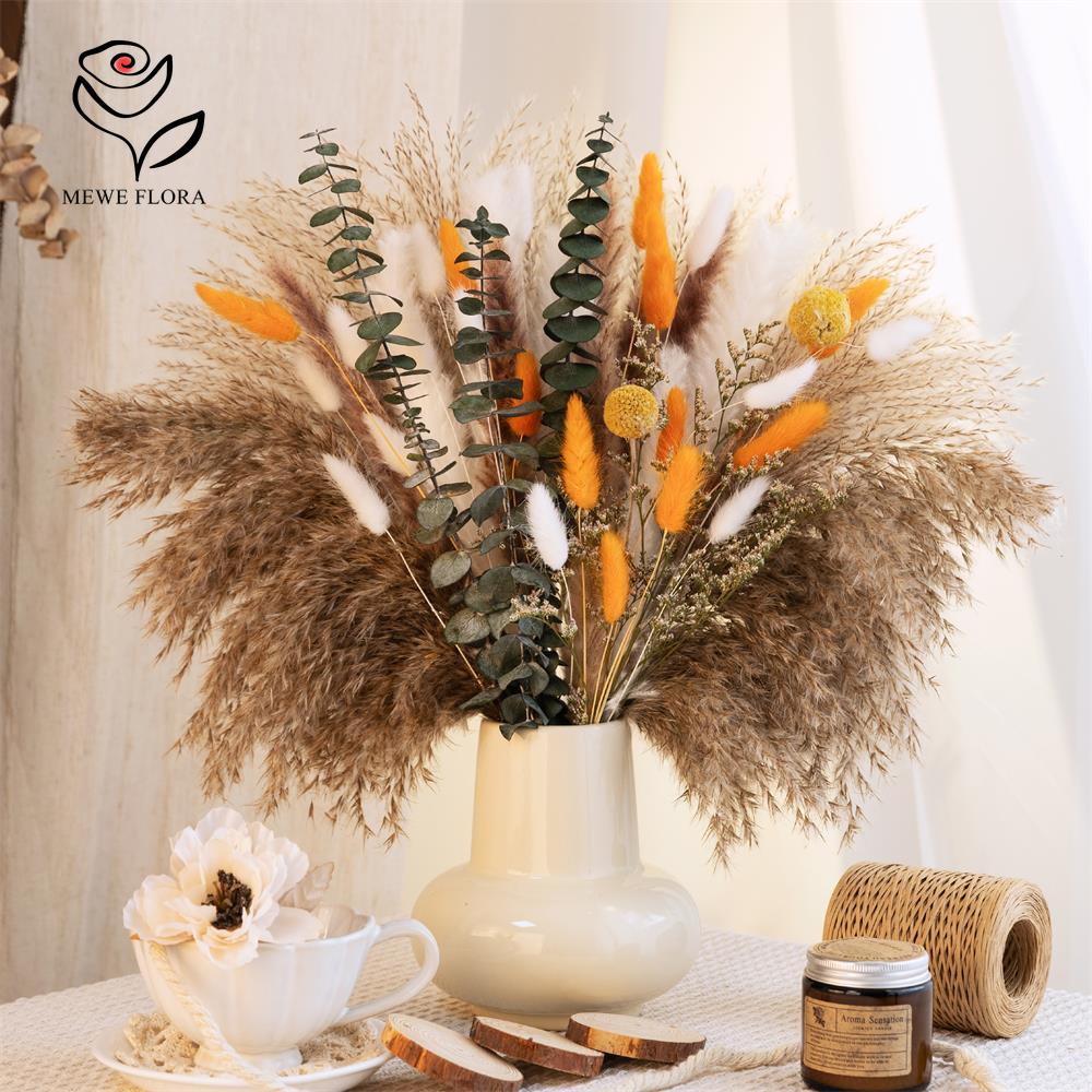 Dried Flower Bunch - 65 шт. оранжевый букет из пампасной