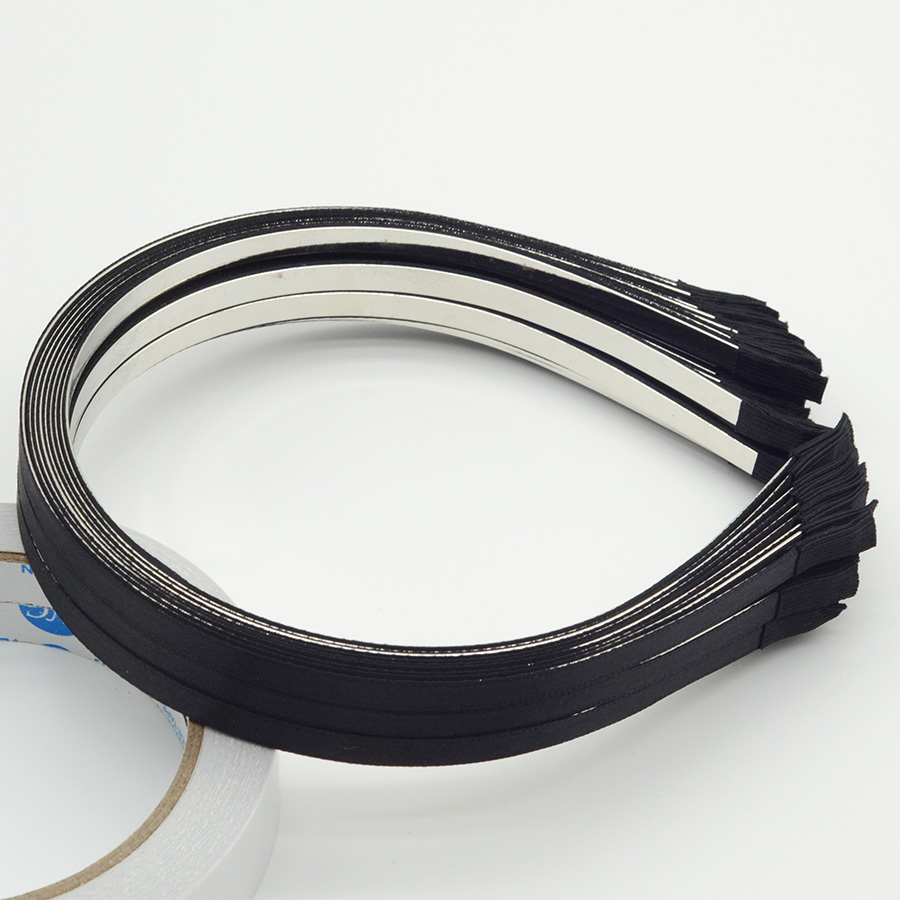 Ribbon Wired Satin - 10 шт., 5 мм, черная атласная