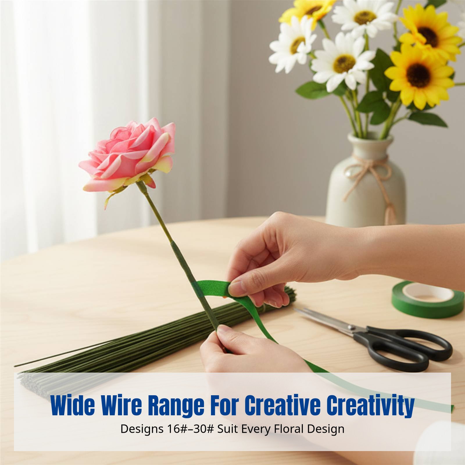 Проволока для флористики DIY,  – обзор и цена Floral Tape Green