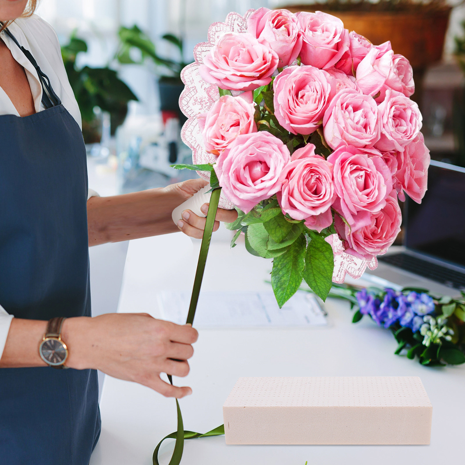 Пеноблок для цветочных компози – обзор и цена Bouquet Holder Foam