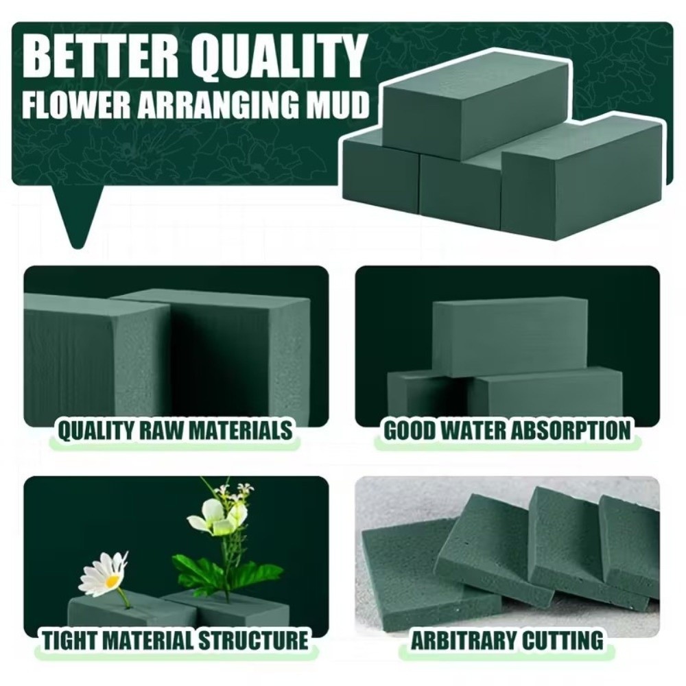 Зеленые прямоугольные блоки из – обзор и цена Bouquet Holder Foam